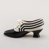 Bernadette Edwardian Oxfords (Ivory/Black)